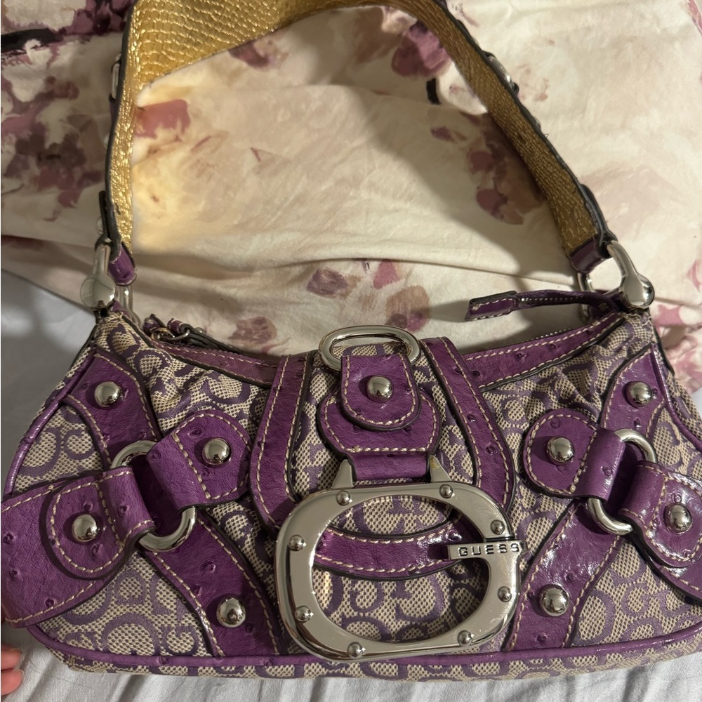 Guess Purple Y2K Shoulder Bag